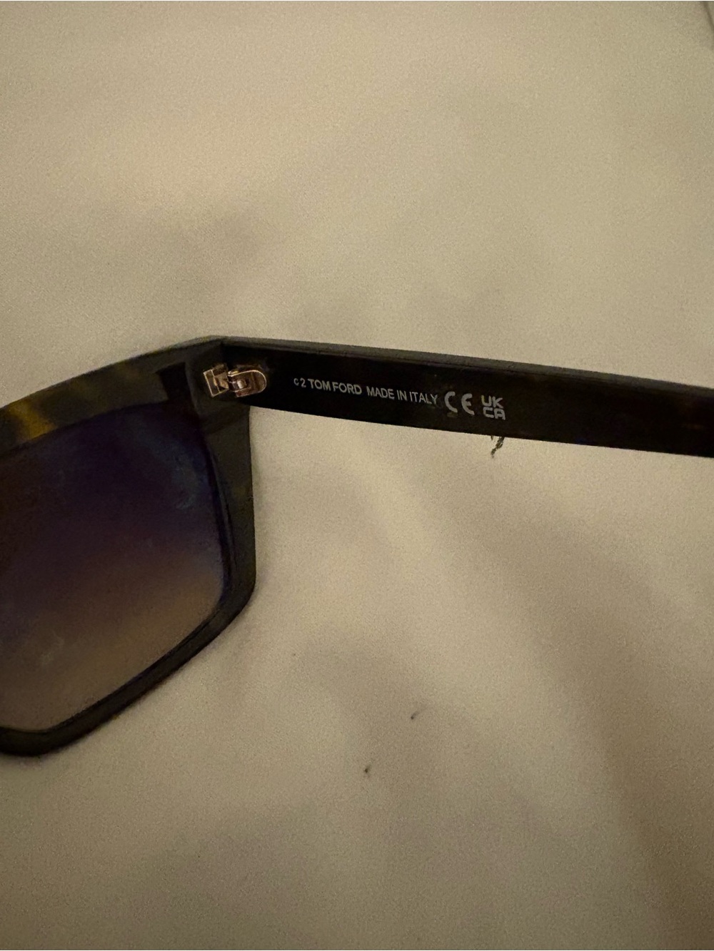 Tom Ford Women’s Tortoiseshell Square Sunglasses - Brown Gradient Lenses - Picture 4 of 4
